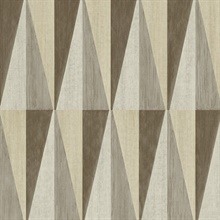 Pieced Diamonds Geometric Cafe Peel and Stick Wallpaper
