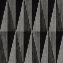 Pieced Diamonds Geometric Charcoal Peel and Stick Wallpaper