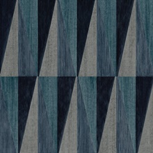 Pieced Diamonds Geometric Denim Blue Peel and Stick Wallpaper