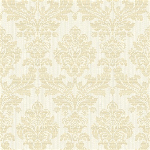 Piers Cream Texture Damask