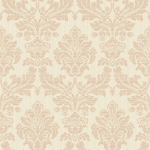 Piers Rose Gold Texture Damask