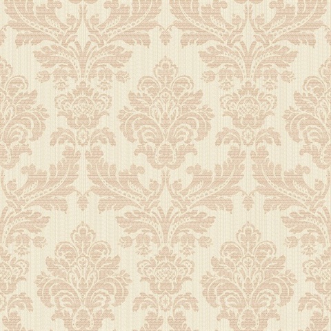Piers Rose Gold Texture Damask