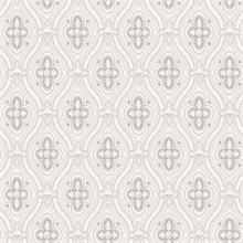 Pigkammaren Light Grey Ogee Wallpaper