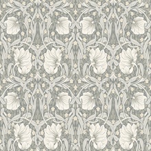 Pimpernel Floral Floral Alloy Grey & Alabaster Peel and Stick Wallpape