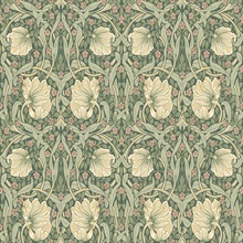 Pimpernel Floral Floral Gardenia & Sage Peel and Stick Wallpaper