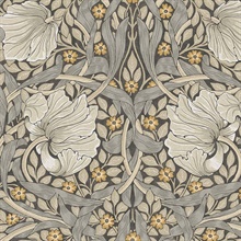 Pimpernel Grey Victorian Floral Acanthus Wallpaper