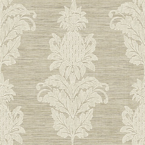 Pineapple Grove Brown Damask