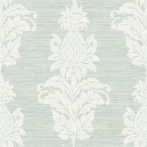 Pineapple Grove Turquoise Damask