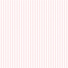 Pink and White Vertical 6mm Stripe Prepasted Wallpaper