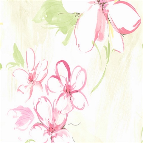 Pink and Yellow Monet Floral