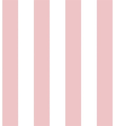 Pink Awning Stripe Wallpaper