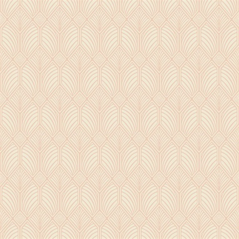 Pink Craftsman Textured Geometric Wallpaper