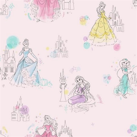 Pink Disney Princess Pretty Elegant Wallpaper