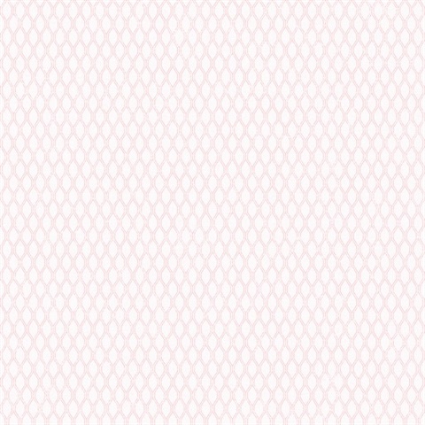 Pink Double Links Distressed Diamond Trellis Wallpaper