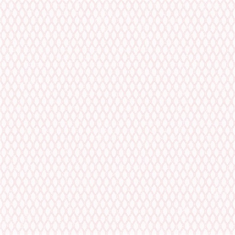 Pink Double Links Distressed Diamond Trellis Wallpaper