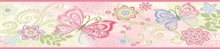 Fantasia Pink Boho Butterflies Scroll Border