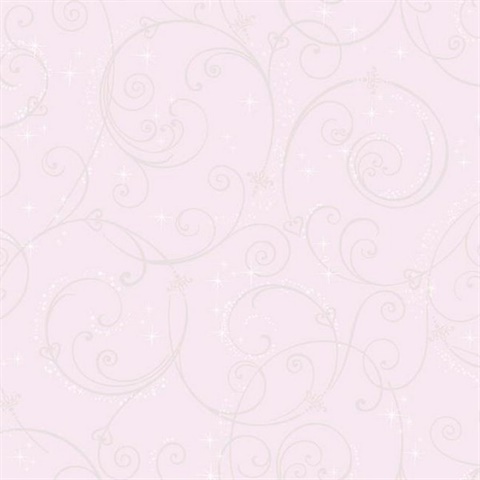 Pink Glitter Disney Princess Perfect Scroll Wallpaper