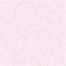 Pink Glitter Disney Princess Perfect Scroll Wallpaper