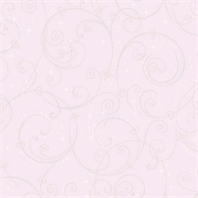 Pink Glitter Disney Princess Perfect Scroll Wallpaper