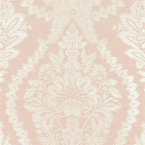 Pink Heritage Damask Wallpaper