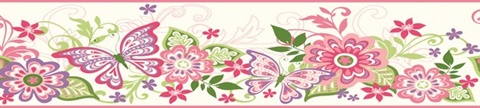 Pink Kendra Pink Butterflies Blooms Trail Border