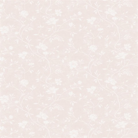 Pink Magnolia Floral Vine Wallpaper