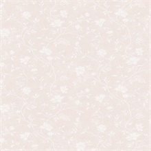 Pink Magnolia Floral Vine Wallpaper