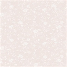 Pink Magnolia Floral Vine Wallpaper
