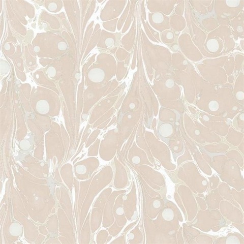 Pink Marbled Endpaper Wallpaper