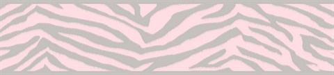 Pink Mia Pink Faux Zebra Stripes Border