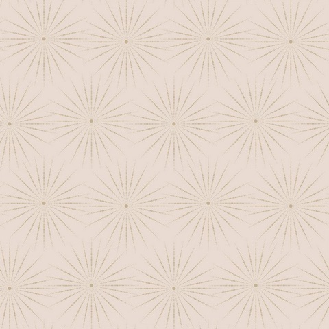 Pink & Pewter Starlight Modern Metallic Sunburst Dots