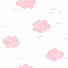 Pink Puffy Sky Dreamy Clouds Wallpaper