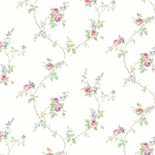 Pink & Purple Wedding Petite Floral Trail Wallpaper