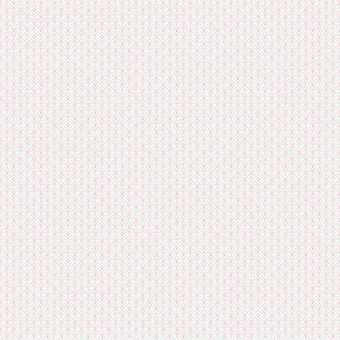Pink Secret Floral Mini Scallop Wallpaper