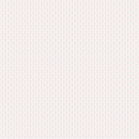 Pink Secret Floral Mini Scallop Wallpaper