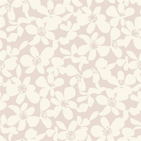Pink Textured Wildflower Free Spirit Wallpaper