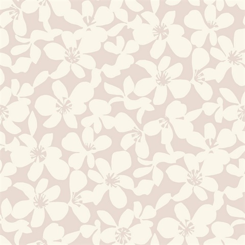 Pink Textured Wildflower Free Spirit Wallpaper