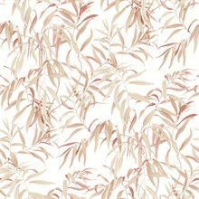 Pink Willow Leaf Wallpaper