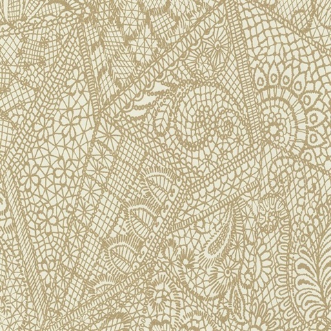 Pinnacle Lace Rococo Revival Commercial Wallpaper