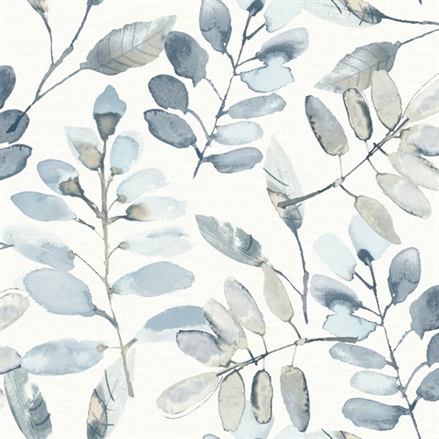 Pinnate Blue Leaves Wallpaper