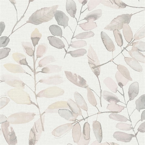 Pinnate Blush Leaves Wallpaper