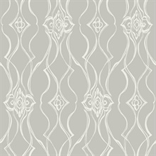 Pirouette Grey Textured stripe Wallpaper