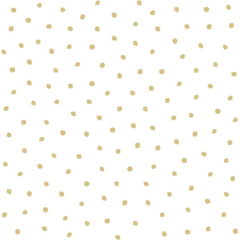 Pixie Gold Polka Dot Wallpaper