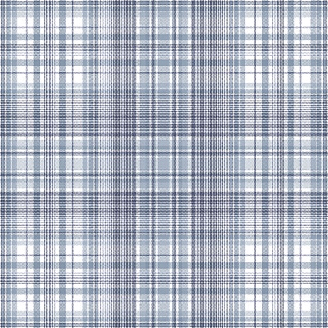 Plaid Blue & White Wallpaper