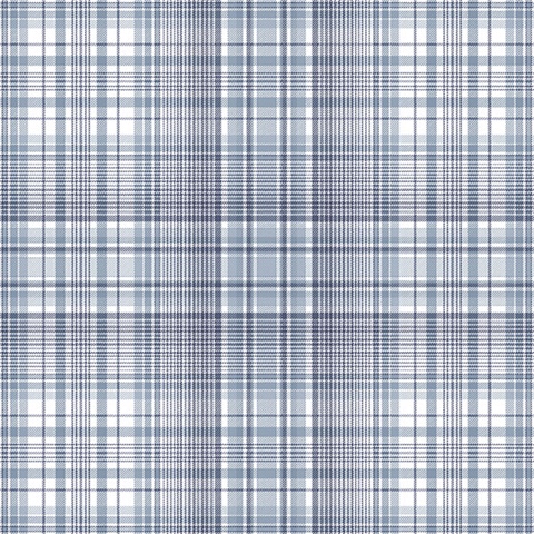 Plaid Blue & White Wallpaper