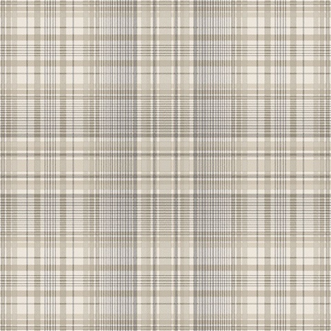 Plaid Brown & Black Wallpaper