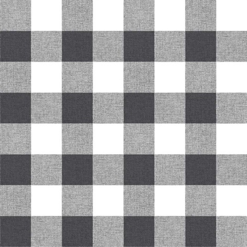 Plaid Picnic Plaid Charcoal Peel and Stick Wallpaper