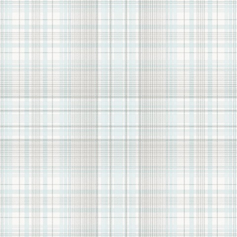 Plaid Turquoise & Grey Wallpaper