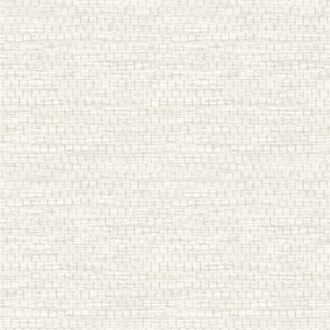 Plaited Grass White Reed Textured Wallpaper
