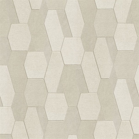 Plaza Cream Geometric Wallpaper